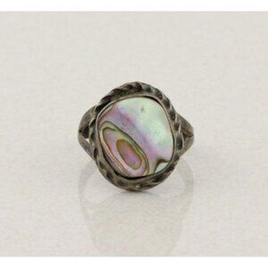 Sterling Silver Abalone Ring Size 8